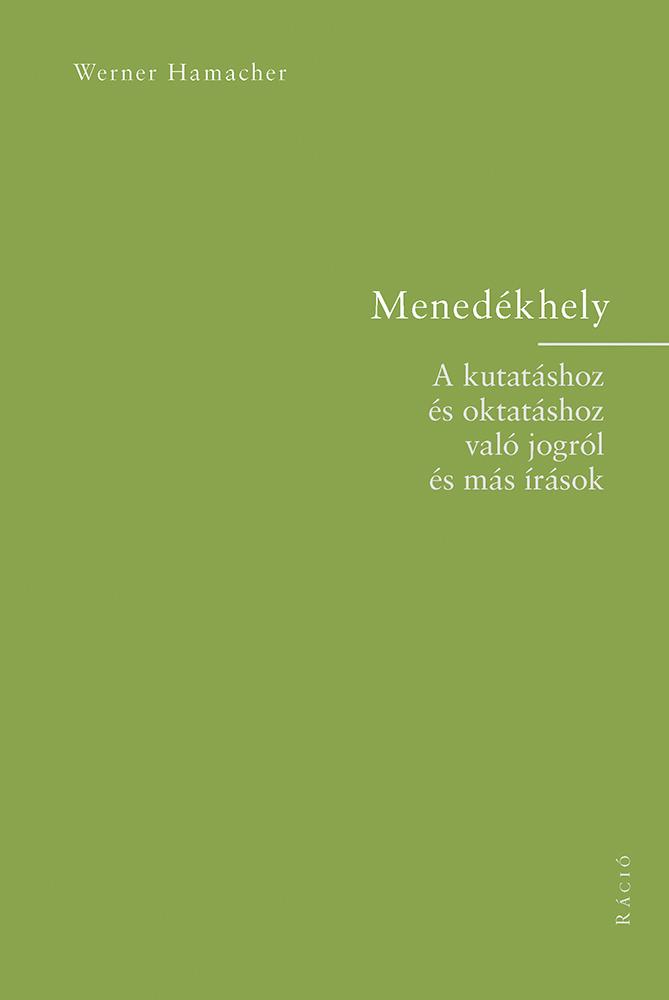 Menedkhely - A Kutatshoz s Oktatshoz Val Jogrl s Ms rsok