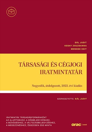 Trsasgi s Cgjogi Iratmintatr - 4. tdolgozott, 2023. vi Kiads